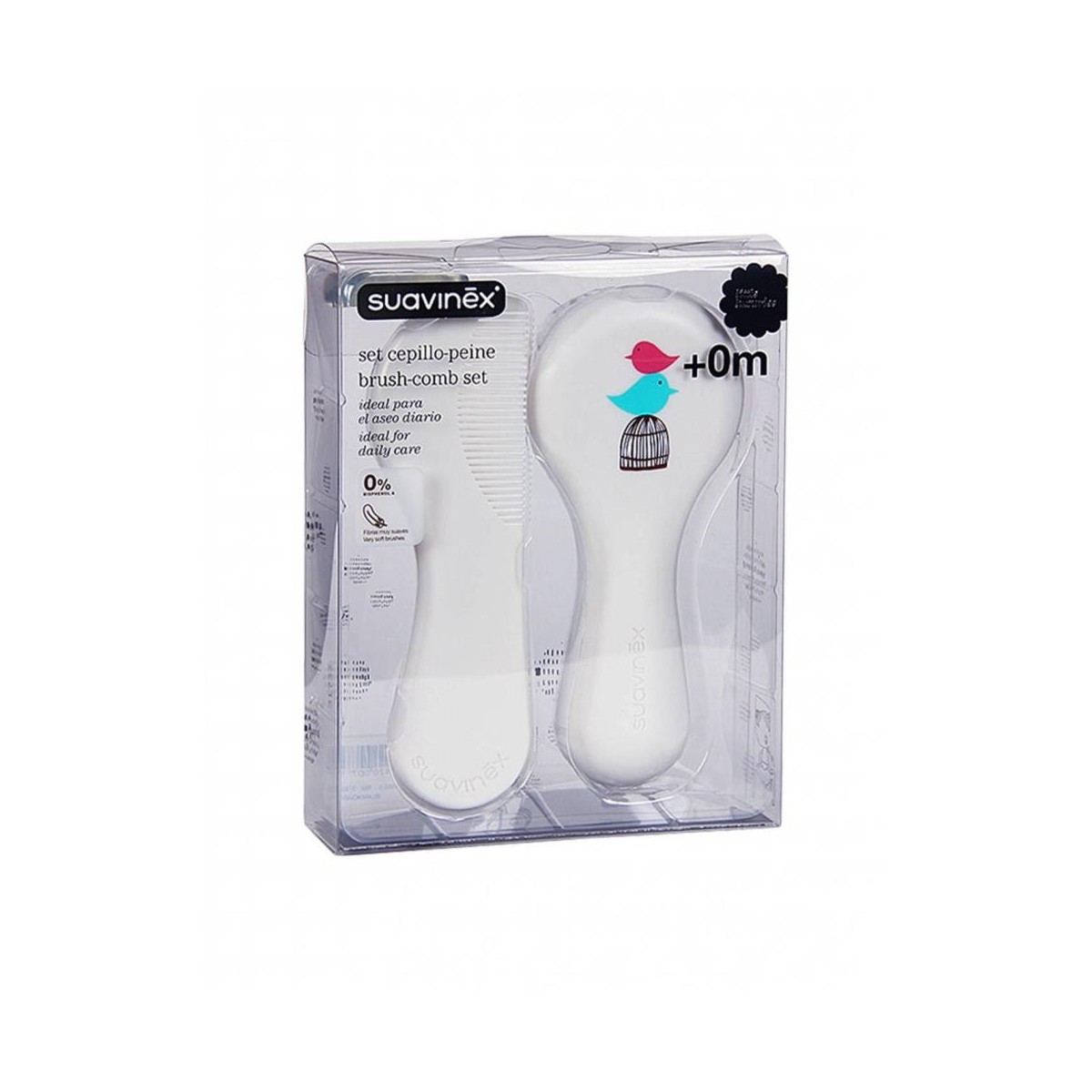 Suavinex Set Cepillo y Peine Blanco