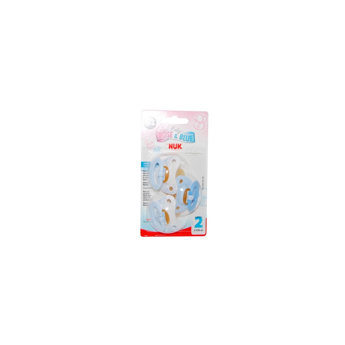 CHUPETE LATEX ROSE T2  3X2 3 U