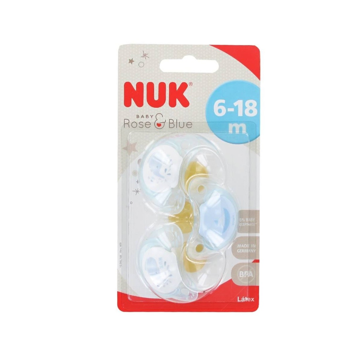 Nuk Chupete Latex Blue T2 3X2