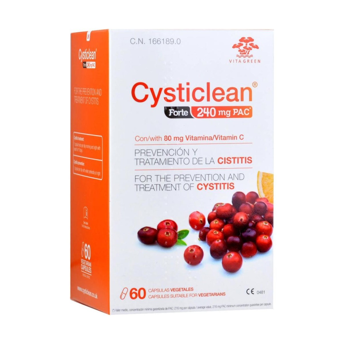 Cysticlean Forte 60 cápsulas