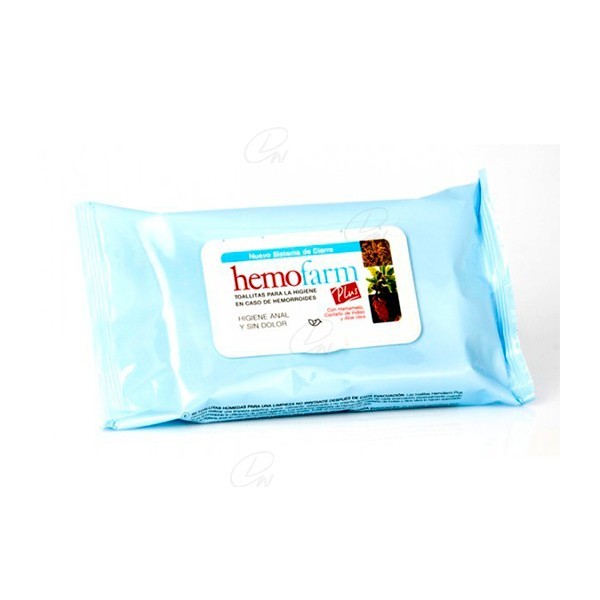 HEMOFARM PLUS TOALLITAS SOBRE 60 TOALLITAS CIERRRE TAPA DURA