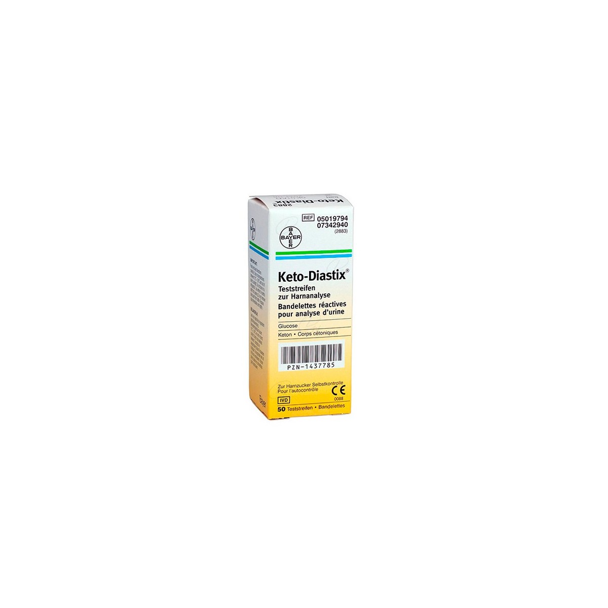 TIRA REACTIVA GLUCOSAACETONA 50U