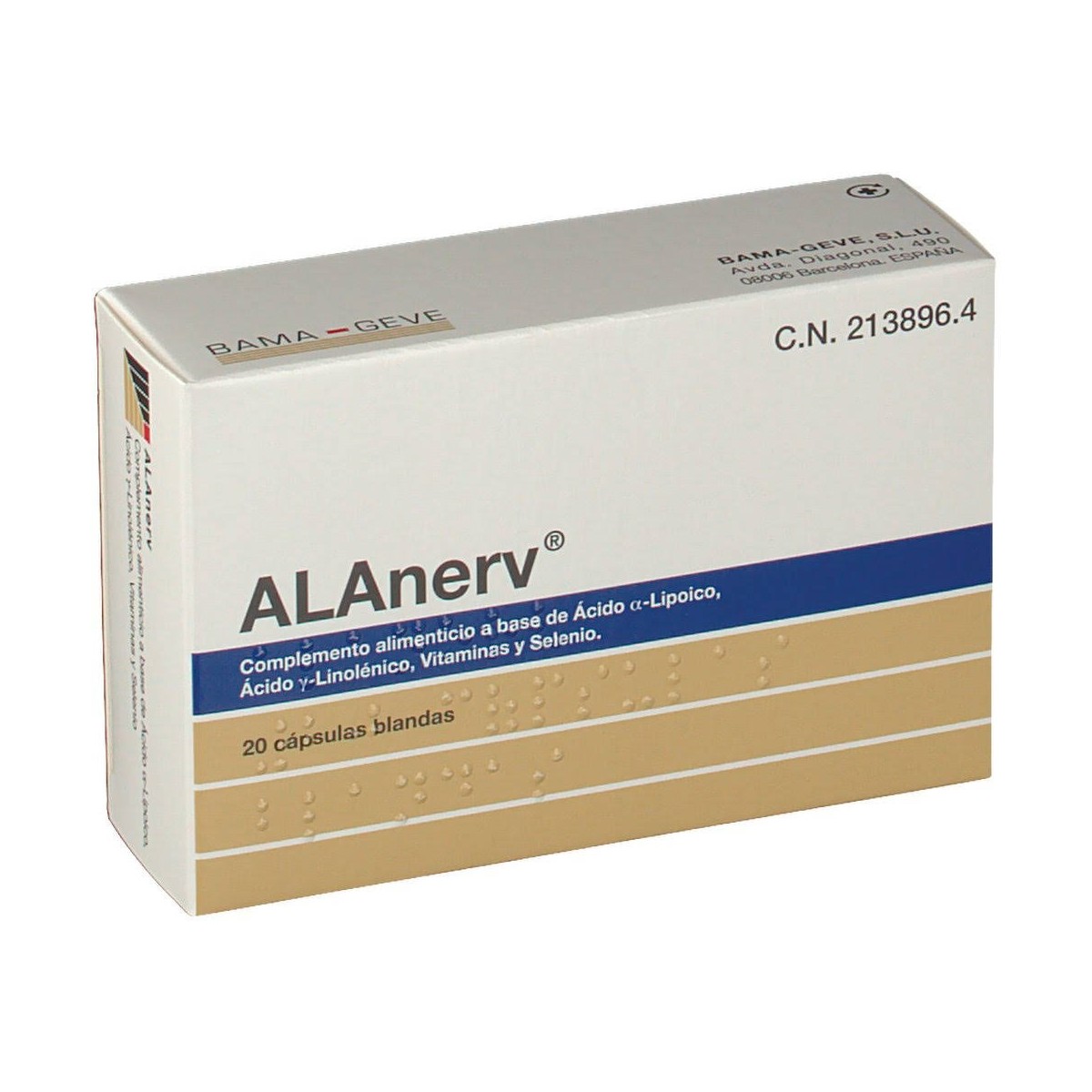 Alanerv 20 cápsulas blandas