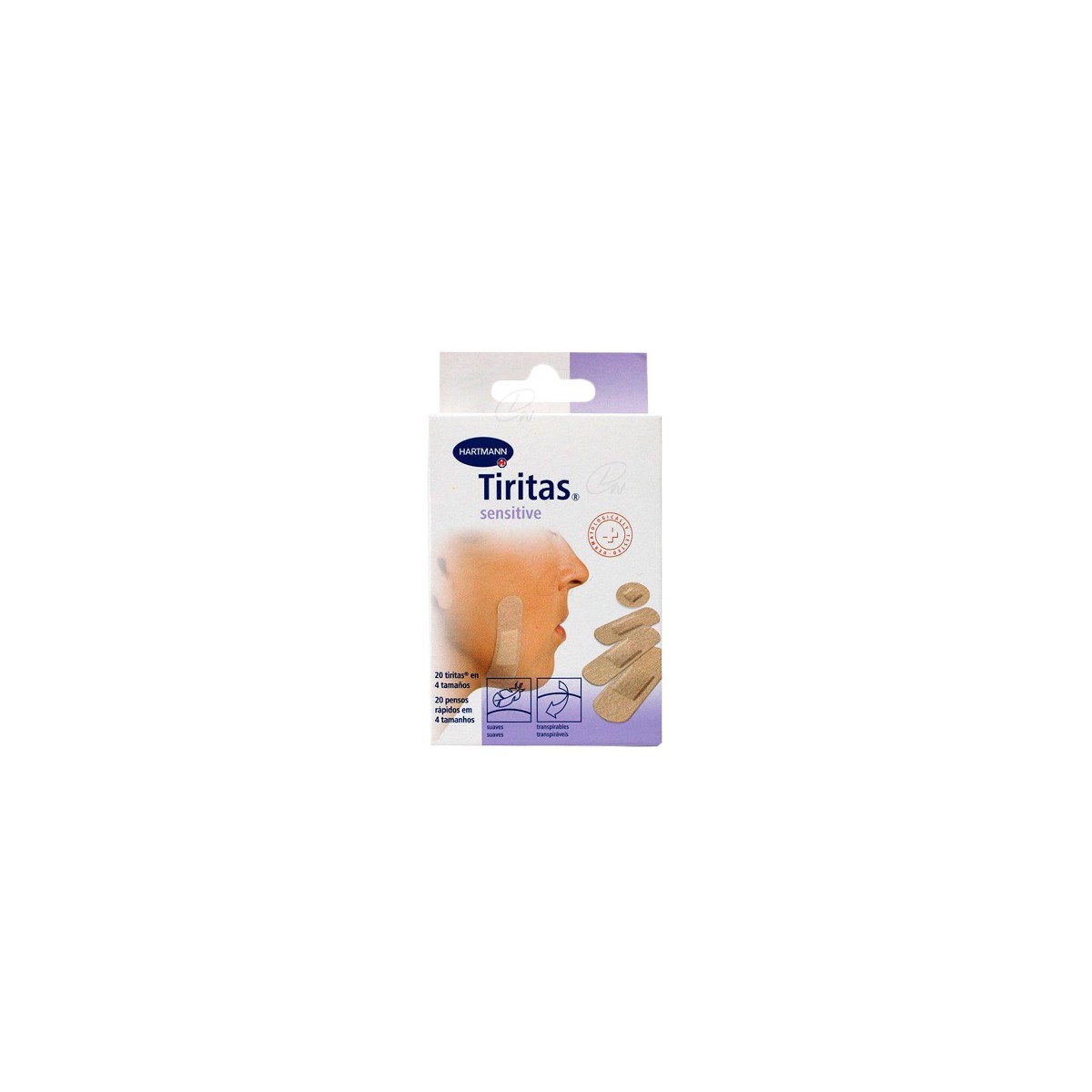 TIRITAS SENSITIVE 4 TAMAÑOS 20 U