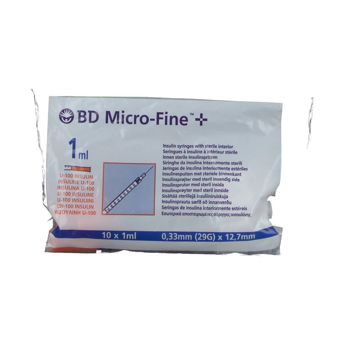 jeringa insulina BD 1 ml U100 10 und