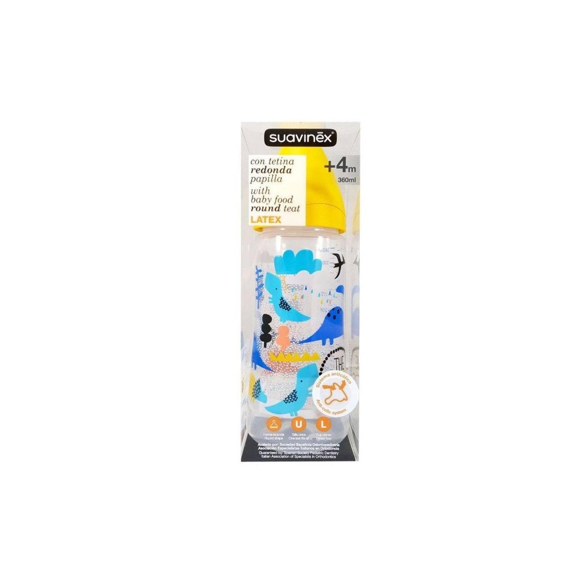 Suavinex Biberon Boca ancha Tetina Papilla 360 ml