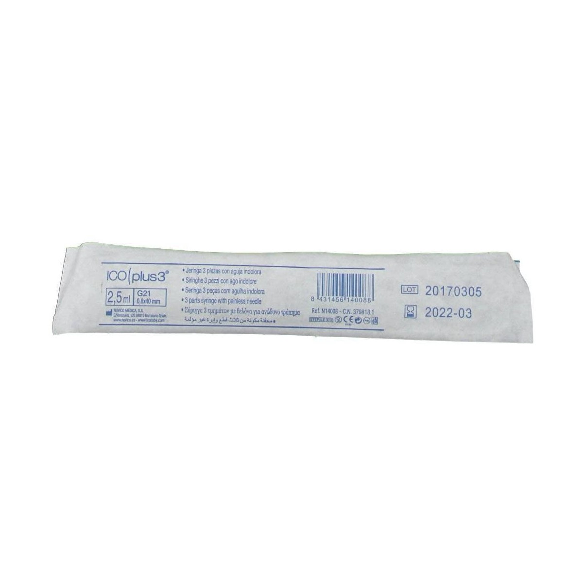 jeringa aguja Icosteril 25ml 40x8