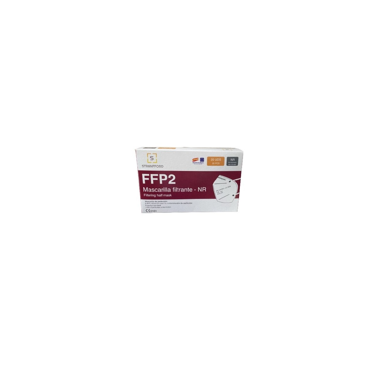 CAJA MASCARILLA FFP2 ADULTO BLANCAS 20 UNIDADES