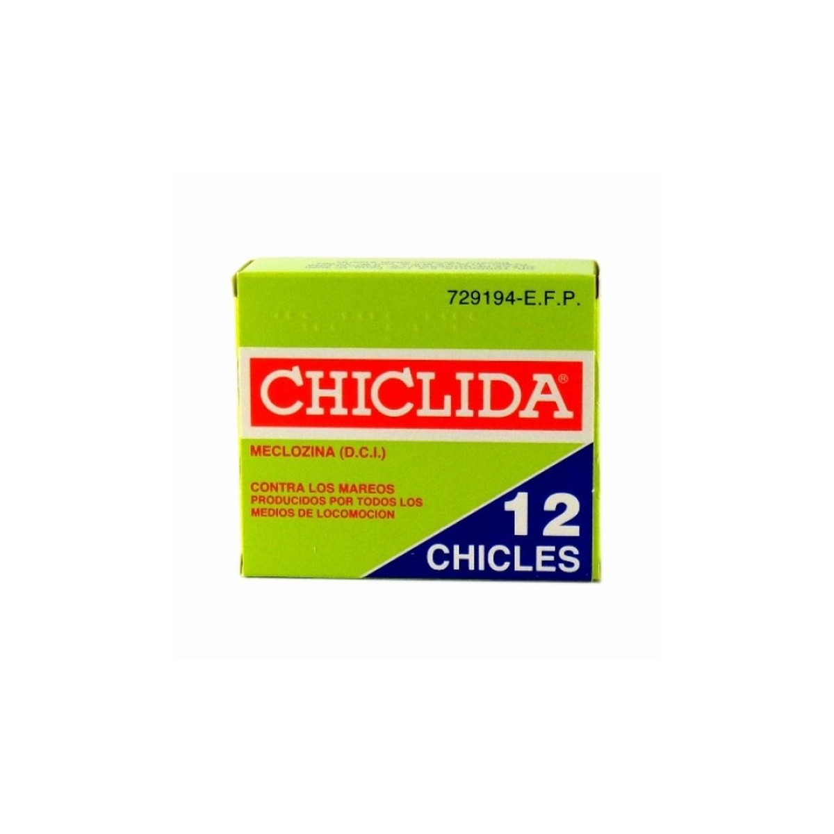 CHICLIDA 25 mg CHICLES MEDICAMENTOSOS, 12 chicles