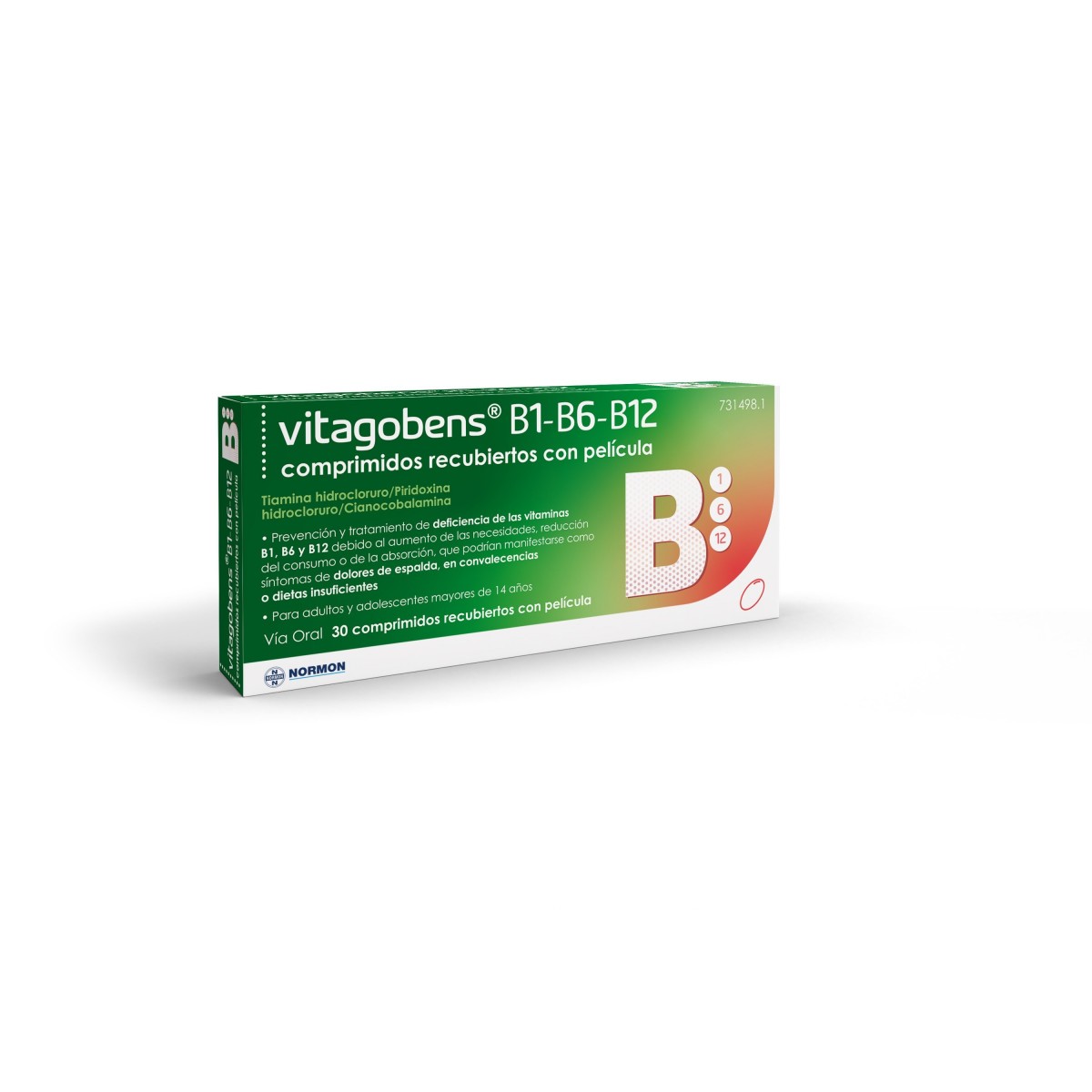 VITAGOBENS B1 B6 B12 COMPRIMIDOS RECUBIERTOS...