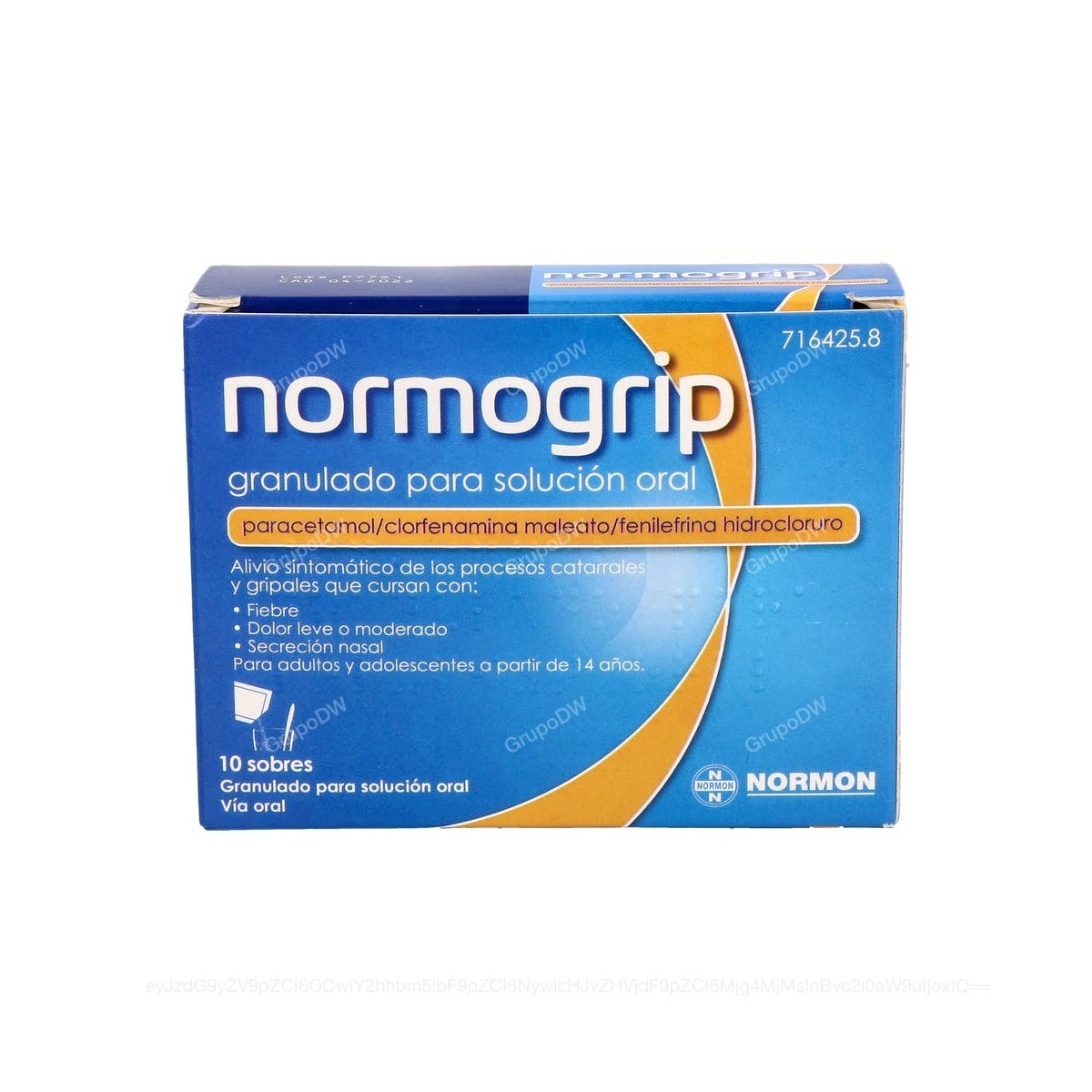 NORMOGRIP GRANULADO PARA SOLUCION ORAL, 10 sobres