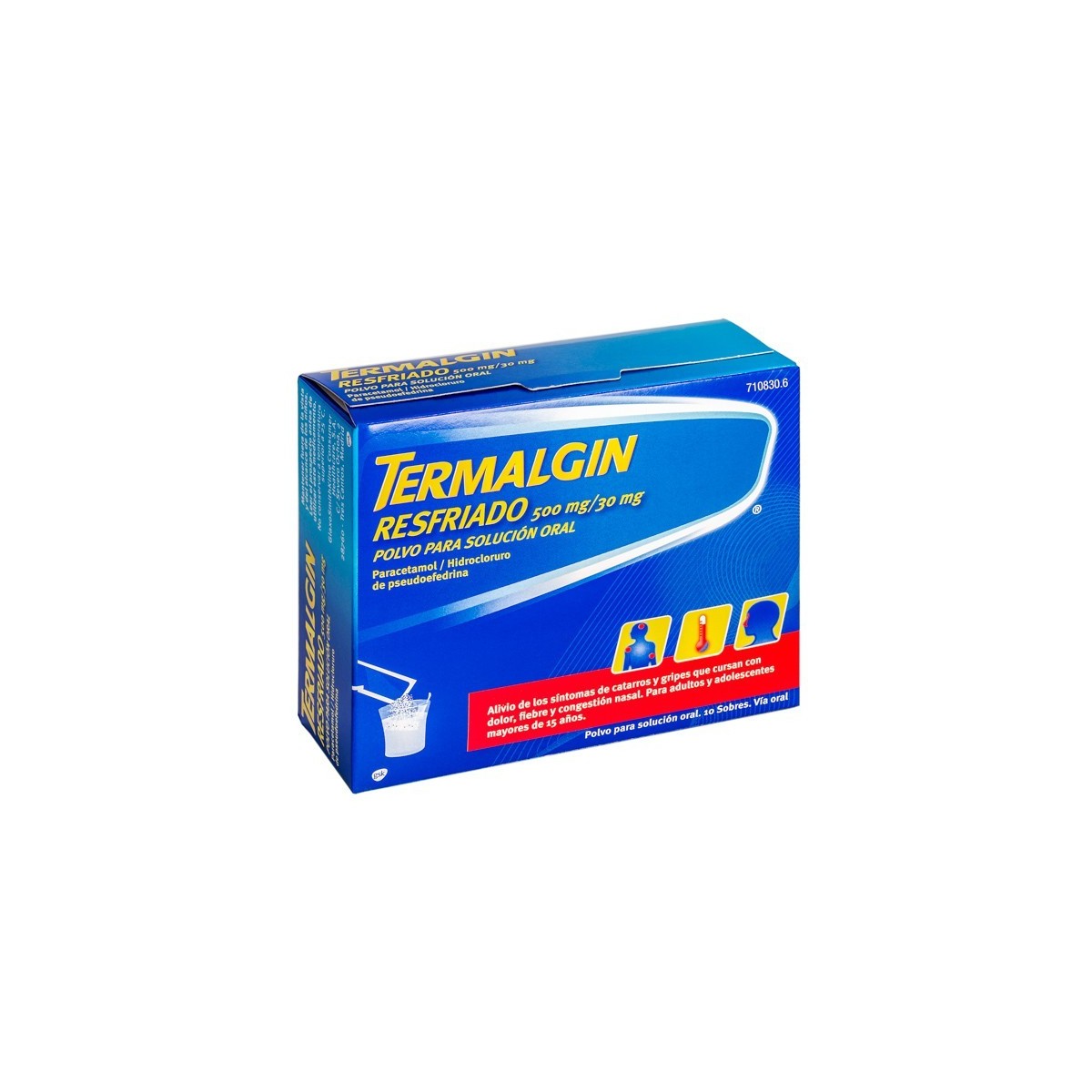 TERMALGIN RESFRIADO 500mg/30mg  POLVO PARA...