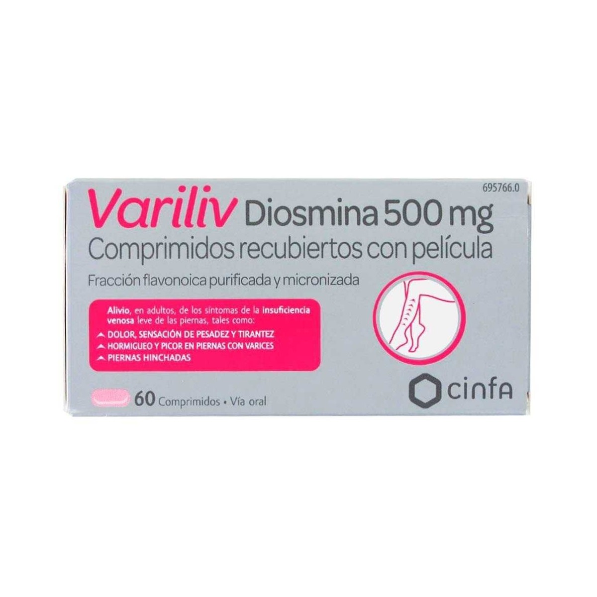 VARILIV DIOSMINA 500 MG COMPRIMIDOS RECUBIERTOS...