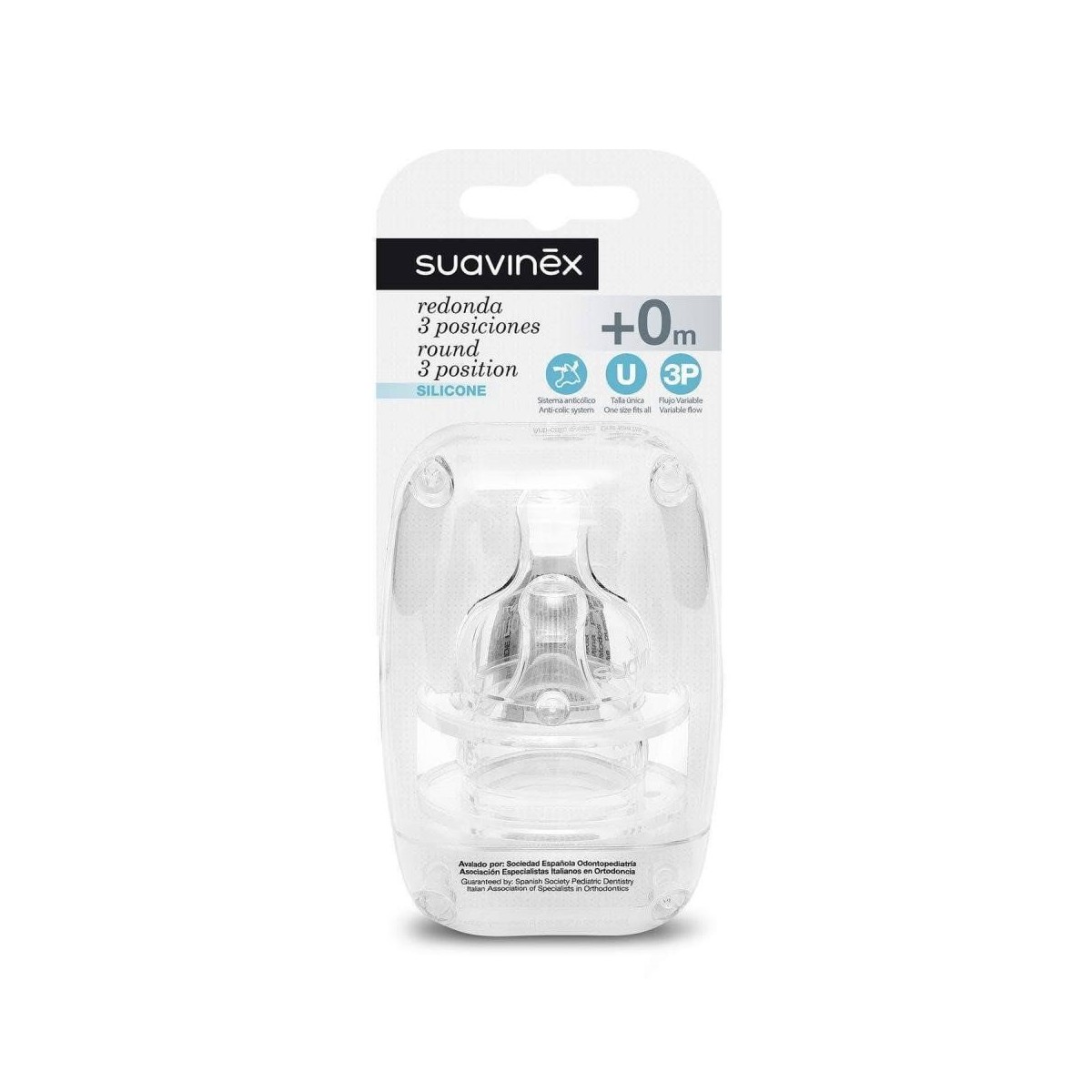 Suavinex Tetina Silicona 3 posiciones Boca ancha