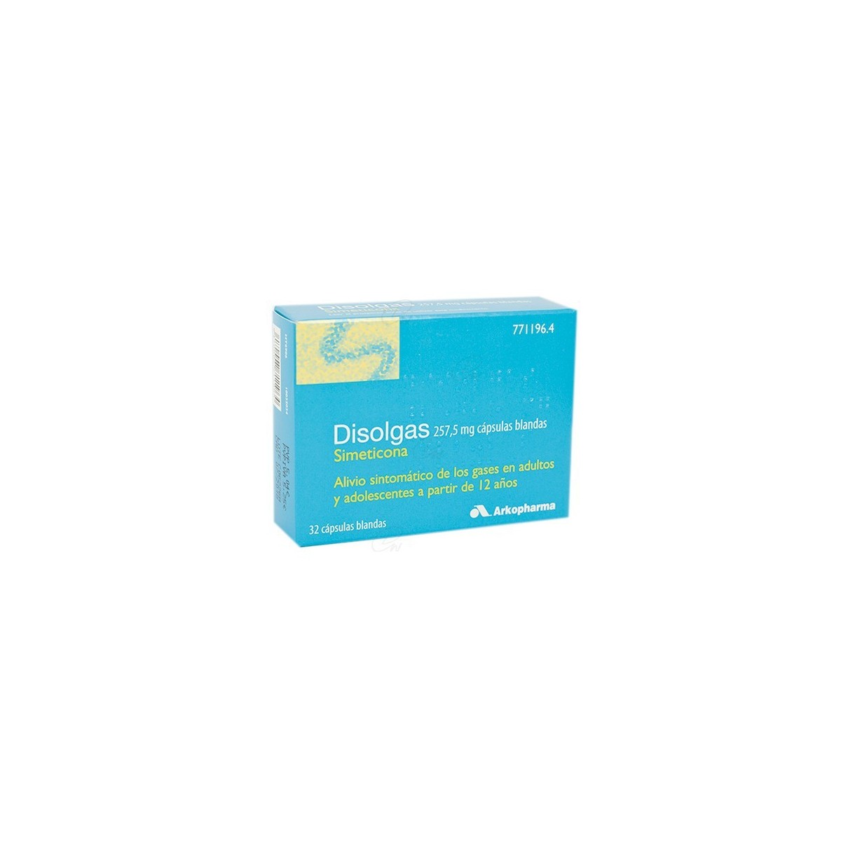 DISOLGAS 257,5 mg CAPSULAS BLANDAS, 32 capsulas