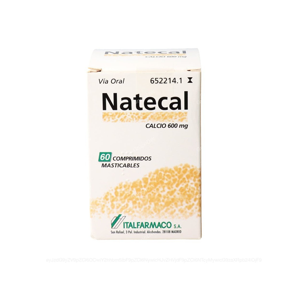 NATECAL 600 mg  COMPRIMIDOS MASTICABLES, 60...