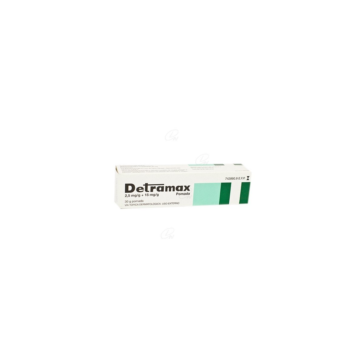DETRAMAX 2,5 mg/g + 15 mg/g POMADA, 1 tubo de 30 g
