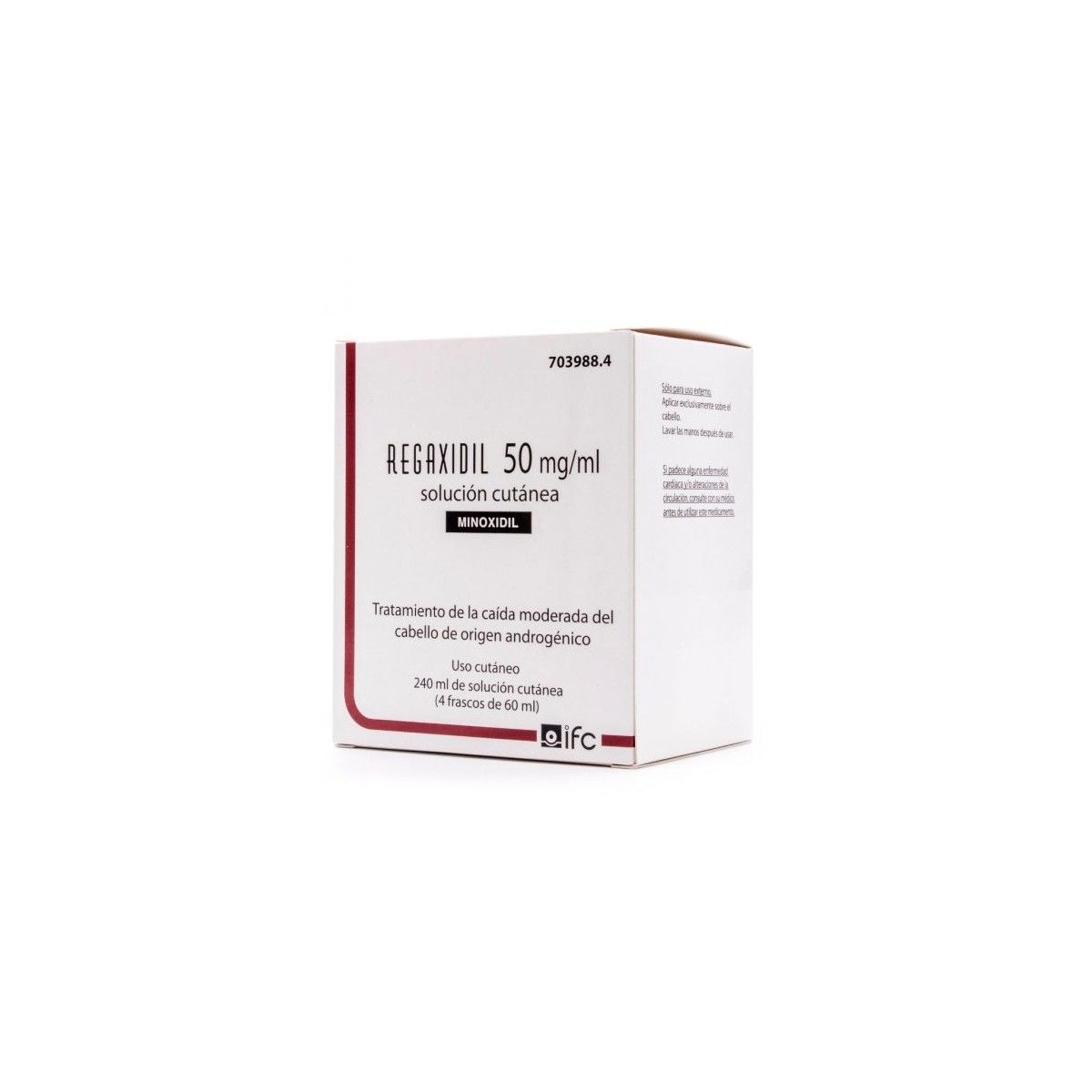 REGAXIDIL 50 mg/ml SOLUCION CUTANEA, 4 frascos...